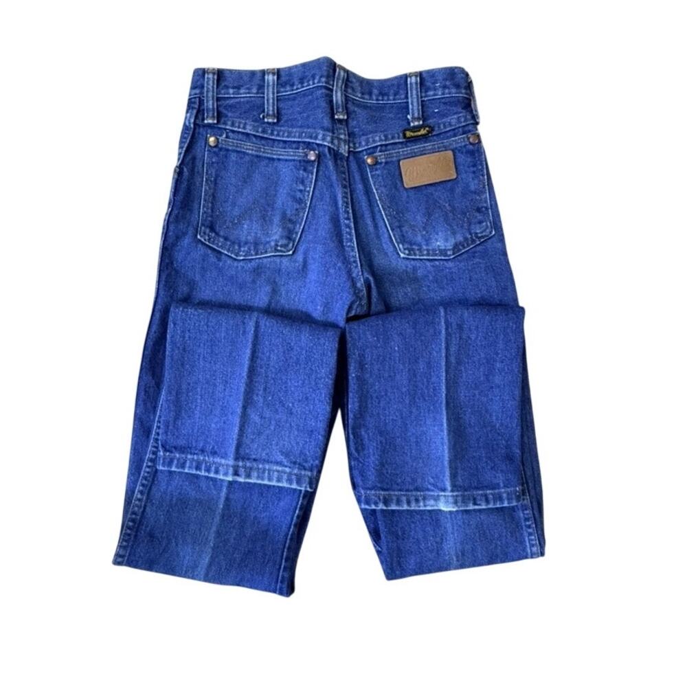 Vintage Wrangler Jeans 27x36 – Made in USA – High Waisted Dark Wash Denim